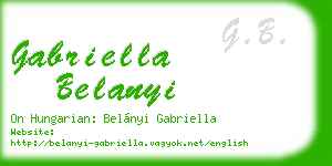 gabriella belanyi business card