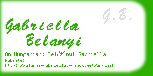 gabriella belanyi business card
